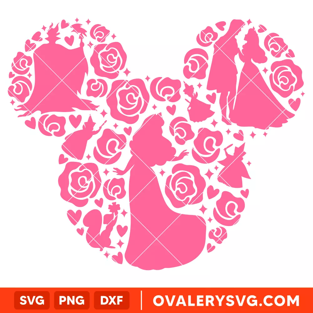 Aurora Sleeping Beauty Svg, Disney Princess Svg, Mickey Mouse Svg, Cricut, Silhouette Vector Cut File