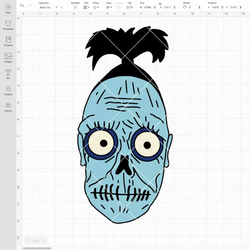 Bob Shrinker Face SVG, Halloween SVG, Beetlejuice Tim Burton SVG | Instant Download SVG PNG Cut File for Cricut & Silhouette - Image 2