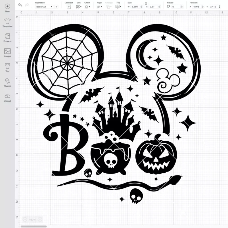 Boo Mickey Mouse SVG, Halloween SVG, Disney SVG | Instant Download SVG PNG Cut File for Cricut & Silhouette - Image 2