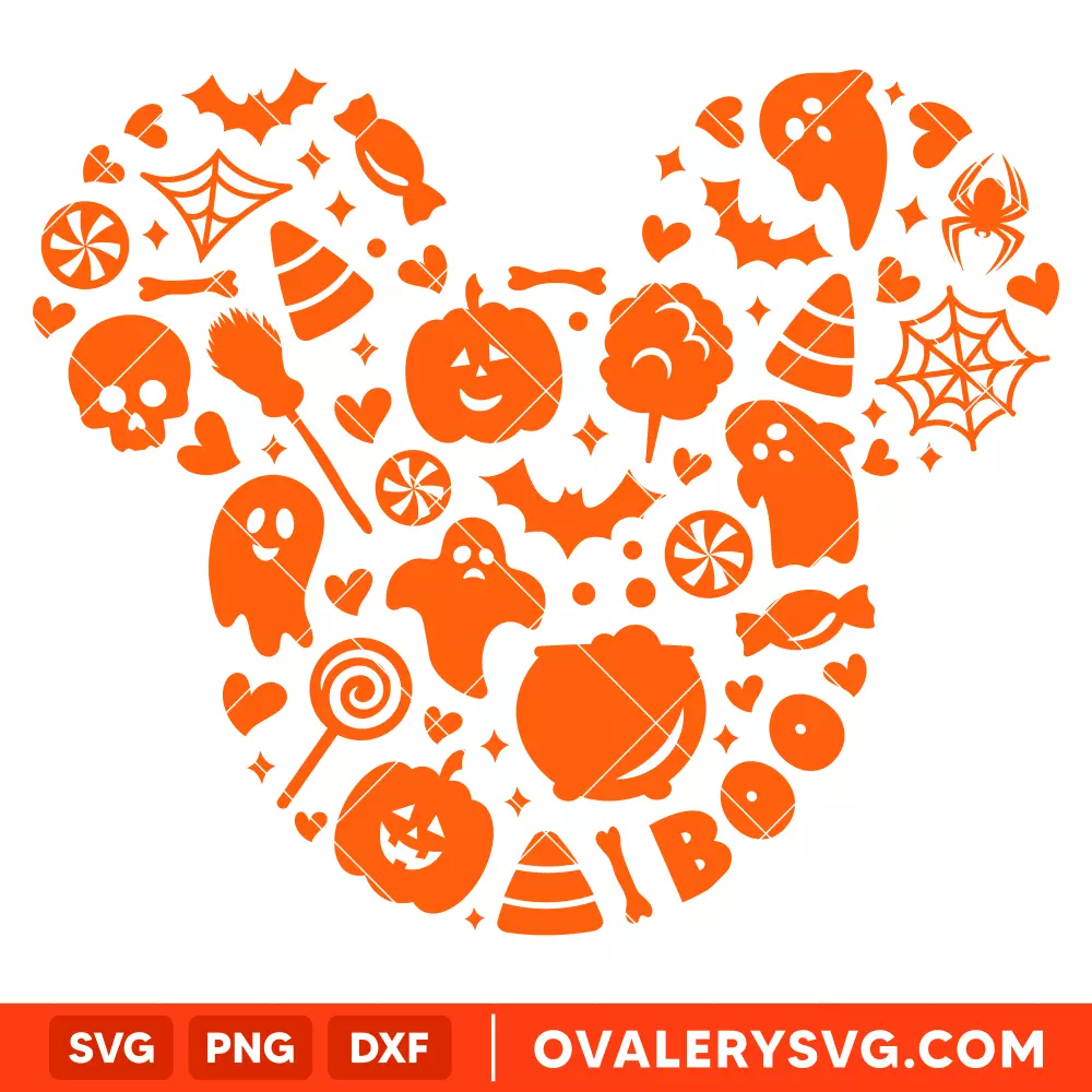 Cute Halloween Treats Mickey Svg, Halloween Svg, Disney Svg, Cricut, Silhouette Vector Cut File