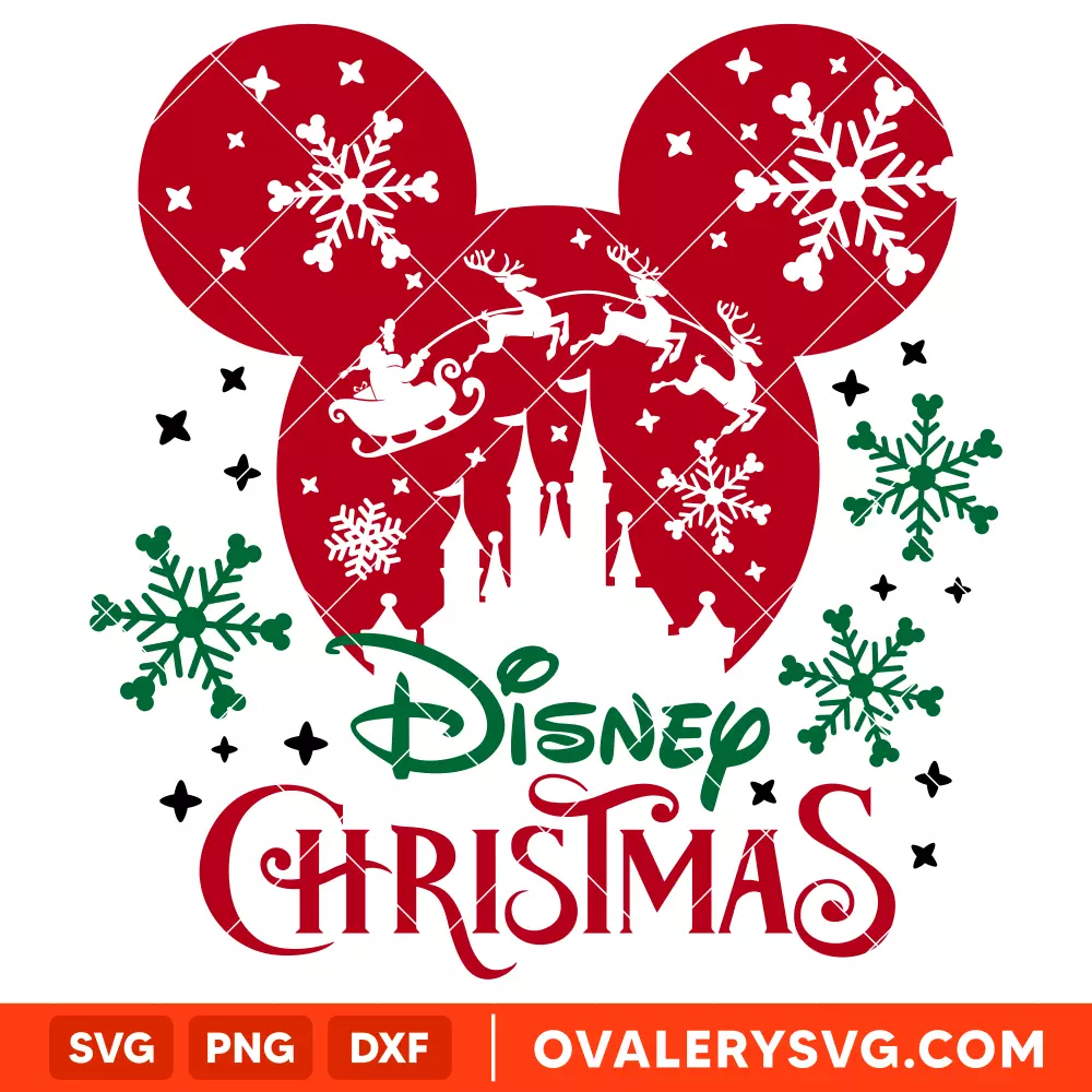 Disney Christmas Mickey Svg, Christmas Svg, Disney Svg, Cricut, Silhouette Vector Cut File