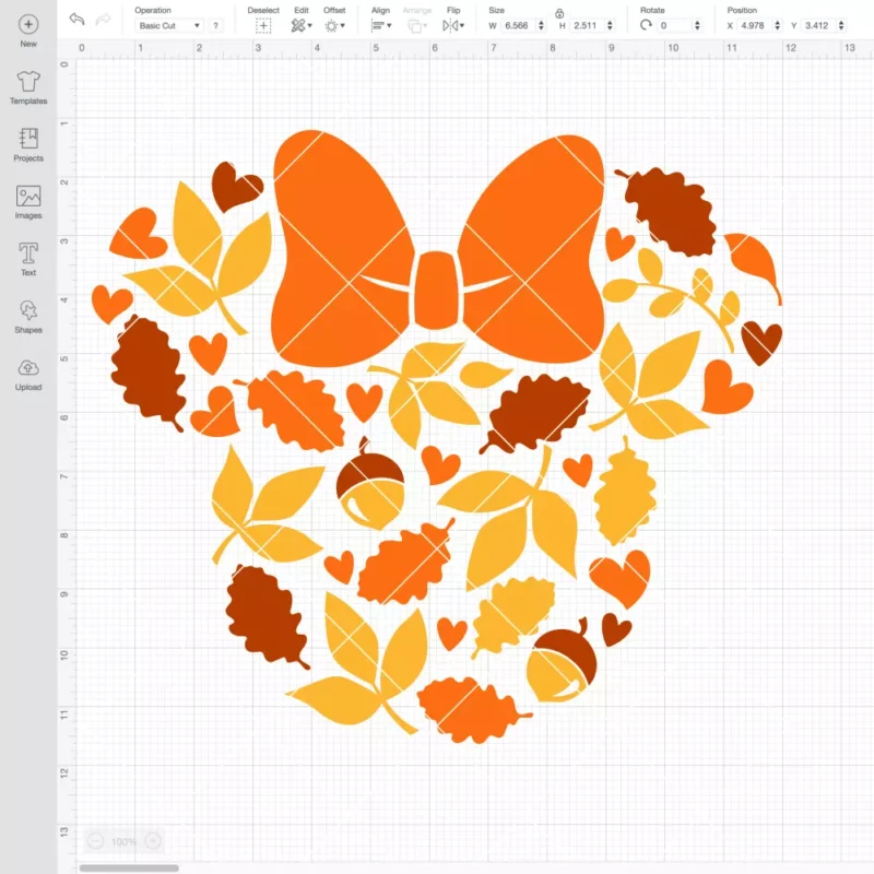 Fall Leaves Minnie SVG, Halloween SVG, Disney SVG | Instant Download SVG PNG Cut File for Cricut & Silhouette - Image 2