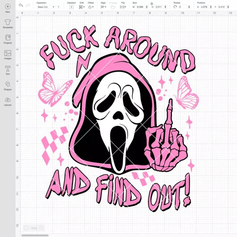 Fuck Around And Find Out Scream SVG, Halloween SVG, Horror Movie SVG | Instant Download SVG PNG Cut File for Cricut & Silhouette - Image 2