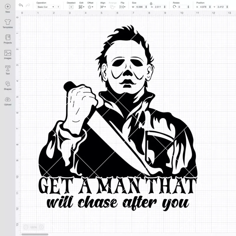 Get A Man That Will Chase After You SVG, Halloween SVG, Horror Movie SVG | Instant Download SVG PNG Cut File for Cricut & Silhouette - Image 2