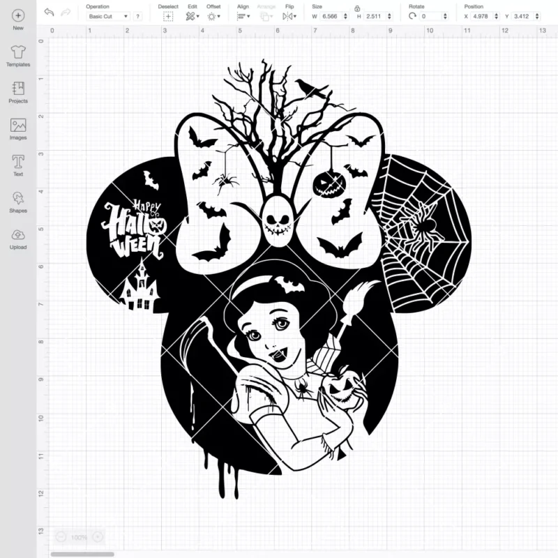 Halloween Princess Snow White SVG, Halloween SVG, Disney SVG | Instant Download SVG PNG Cut File for Cricut & Silhouette - Image 2