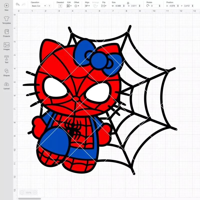 Hello Kitty Spiderman Web SVG, Sanrio SVG, Marvel SVG | Instant Download SVG PNG Cut File for Cricut & Silhouette - Image 2