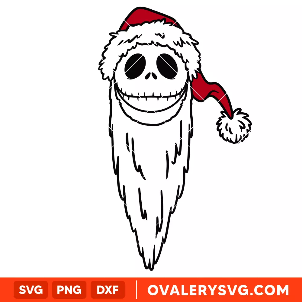 Jack Santa Claus Svg, Nightmare Before Christmas Svg, Disney Svg, Cricut, Silhouette Vector Cut File