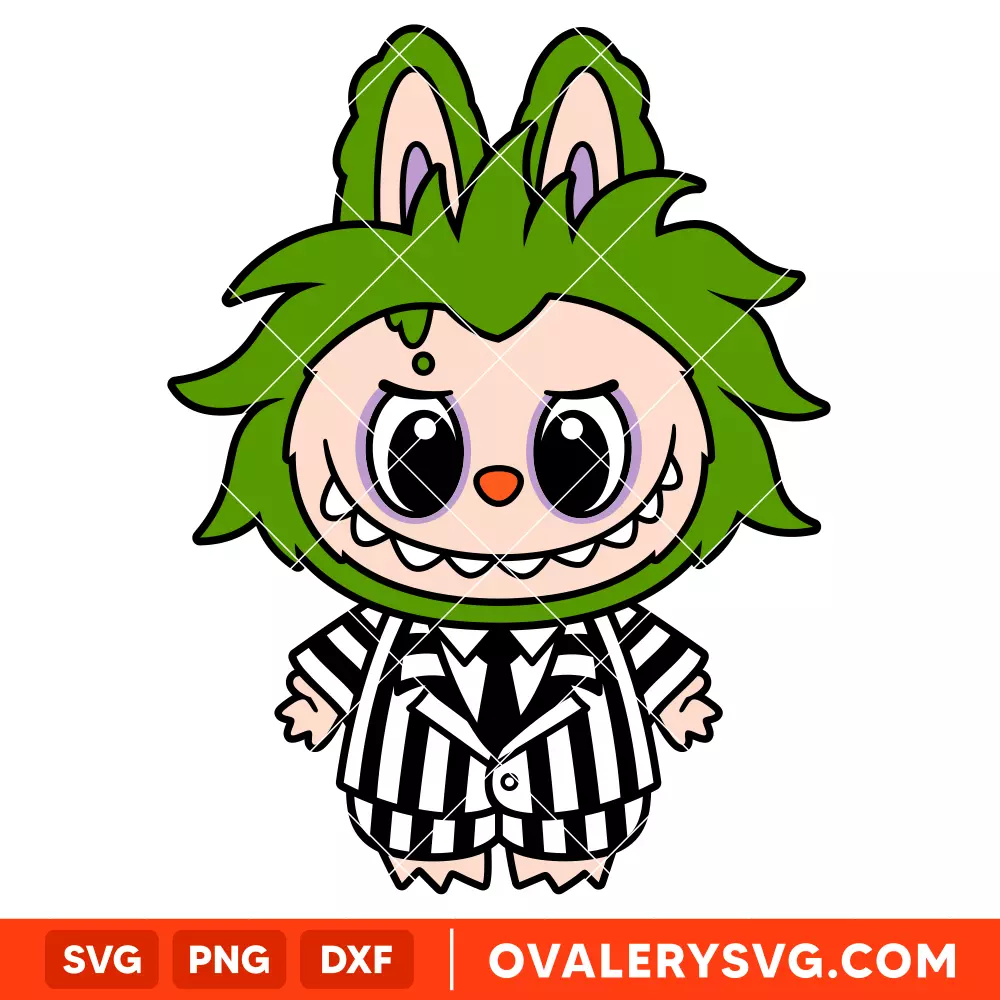 Labubu Beetlejuice Svg, Halloween Svg, The Monsters Svg, Cricut, Silhouette SVG Cut File