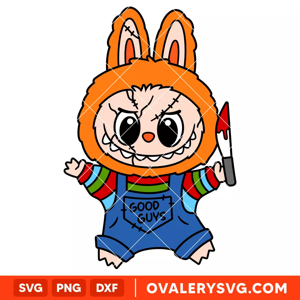 Labubu Chucky Svg, Halloween Svg, The Monsters Svg, Cricut, Silhouette SVG Cut File