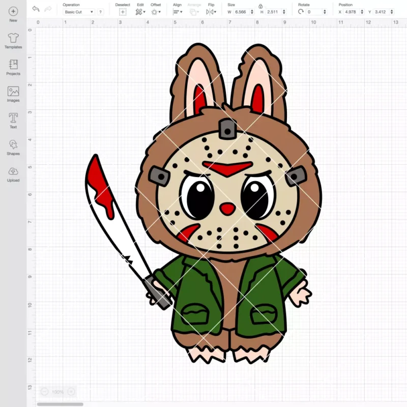 Labubu Jason SVG, Halloween SVG, The Monsters SVG | Instant Download SVG PNG Cut File for Cricut & Silhouette - Image 2