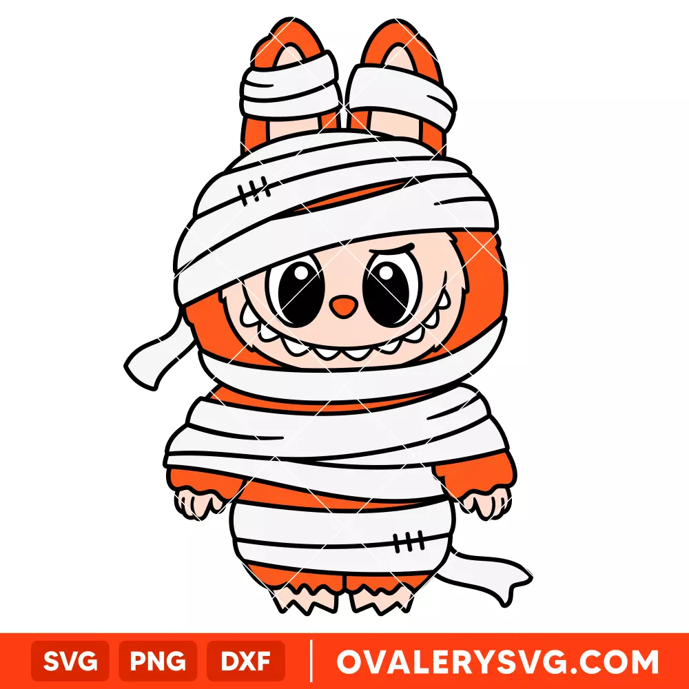 Labubu Mummy Svg, Halloween Svg, The Monsters Svg, Cricut, Silhouette SVG Cut File