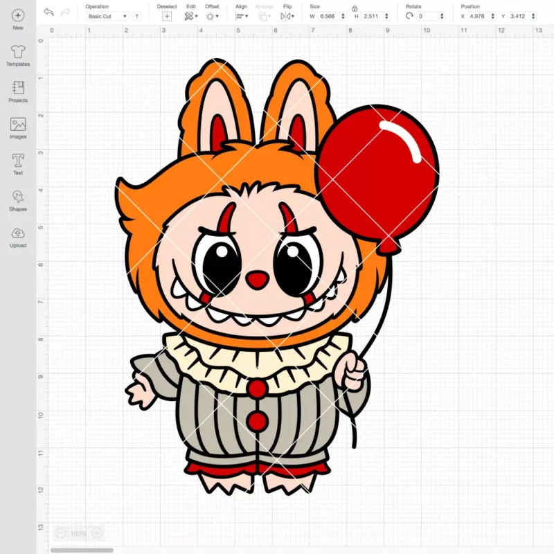 Labubu Pennywise SVG, Halloween SVG, The Monsters SVG | Instant Download SVG PNG Cut File for Cricut & Silhouette - Image 2