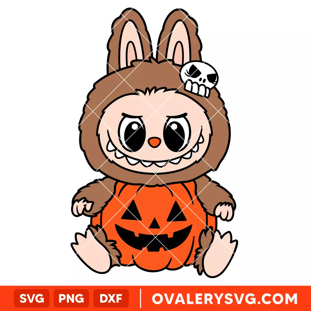 Labubu Pumpkin Svg, Halloween Svg, The Monsters Svg, Cricut, Silhouette SVG Cut File