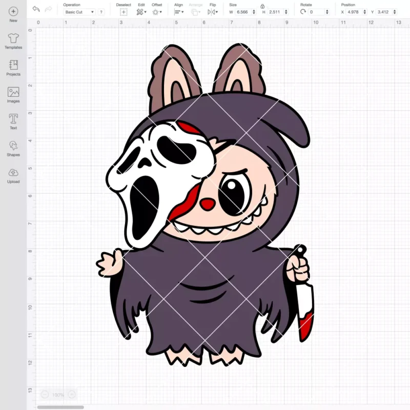 Labubu Scream SVG, Halloween SVG, The Monsters SVG | Instant Download SVG PNG Cut File for Cricut & Silhouette - Image 2