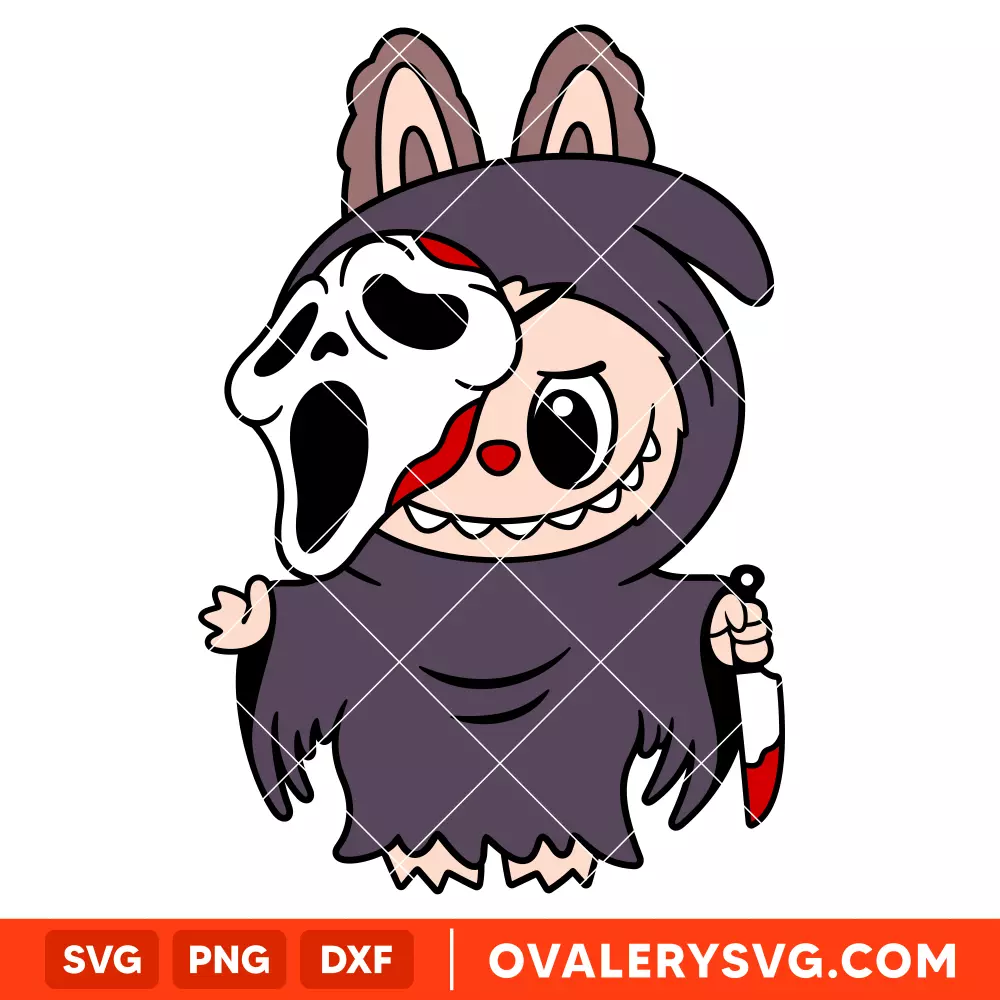 Labubu Scream Svg, Halloween Svg, The Monsters Svg, Cricut, Silhouette SVG Cut File