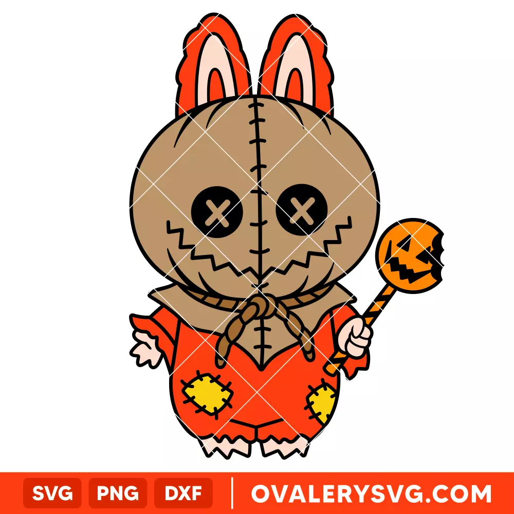 Labubu Trick R Treat Sam Svg, Halloween Svg, The Monsters Svg, Cricut, Silhouette SVG Cut File