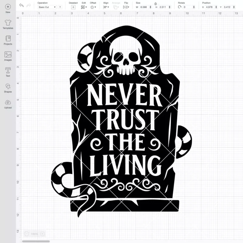 Never Trust the Living Beetlejuice SVG, Halloween SVG, Beetlejuice Tim Burton SVG | Instant Download SVG PNG Cut File for Cricut & Silhouette - Image 2