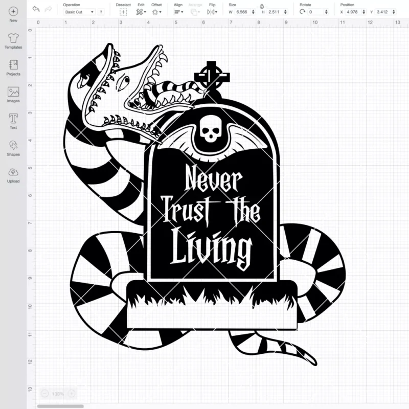 Never Trust the Living SVG, Halloween SVG, Beetlejuice Tim Burton SVG | Instant Download SVG PNG Cut File for Cricut & Silhouette - Image 2