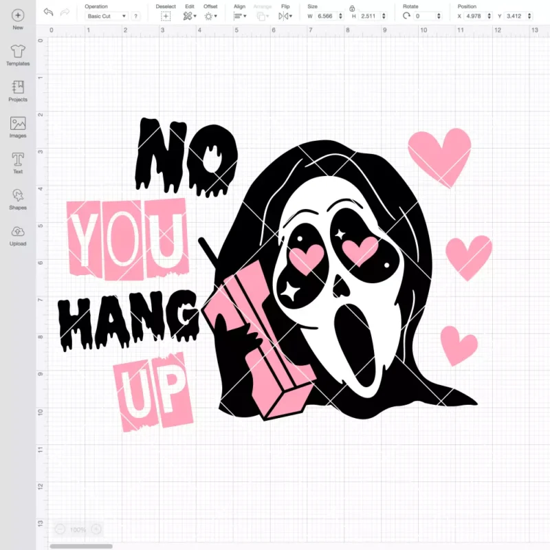 No You Hang Up Heart SVG, Halloween SVG, Horror Movie SVG | Instant Download SVG PNG Cut File for Cricut & Silhouette - Image 2