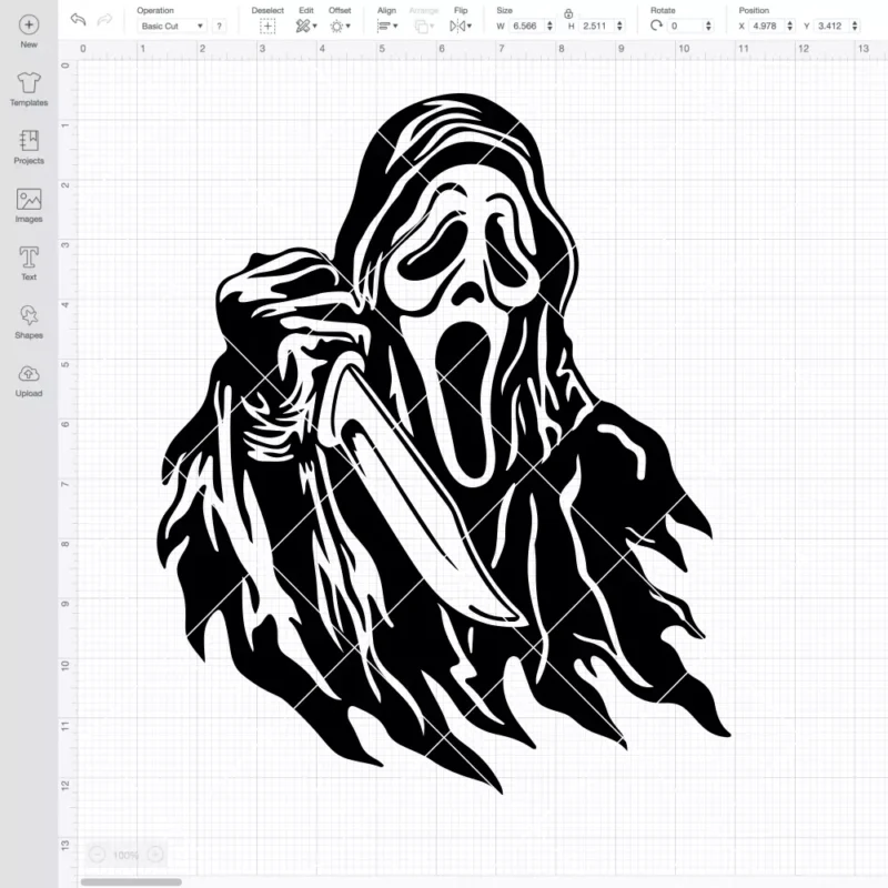Retro Ghost Face Scream SVG, Halloween SVG, Horror Movie SVG | Instant Download SVG PNG Cut File for Cricut & Silhouette - Image 2