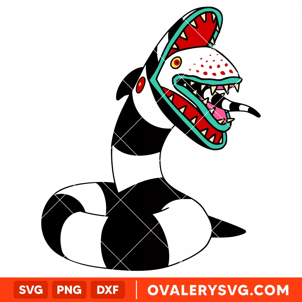 Sandworm Beetlejuice Svg, Halloween Svg, Beetlejuice Tim Burton Svg, Cricut, Silhouette Vector Cut File