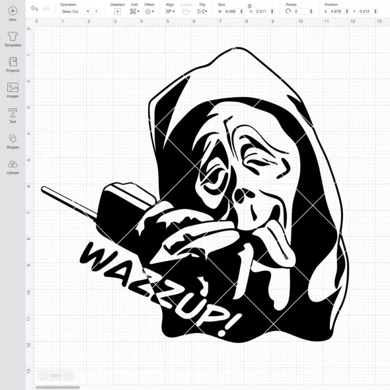 Scary Movie Wazzup Scream Face SVG, Halloween SVG, Horror Movie SVG | Instant Download SVG PNG Cut File for Cricut & Silhouette - Image 2