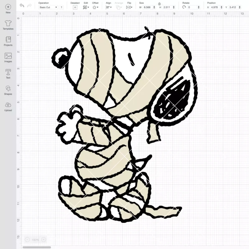 Snoopy Mummy SVG, Halloween SVG, Peanuts SVG | Instant Download SVG PNG Cut File for Cricut & Silhouette - Image 2