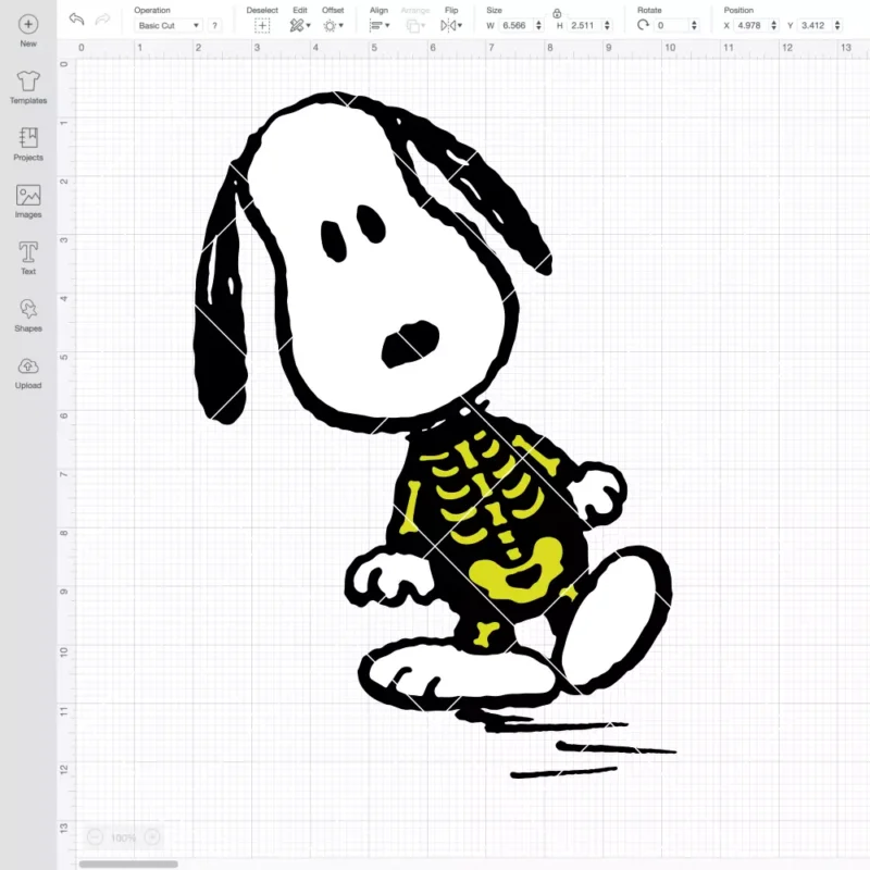 Snoopy Skeleton SVG, Halloween SVG, Peanuts SVG | Instant Download SVG PNG Cut File for Cricut & Silhouette - Image 2