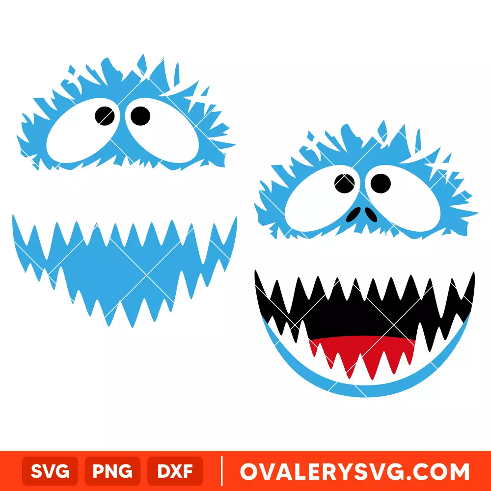 Abominable Snowman Face Svg, Bumble and Yukon Cornelius Jack Svg, Christmas Svg, Cricut, Silhouette Vector Cut File