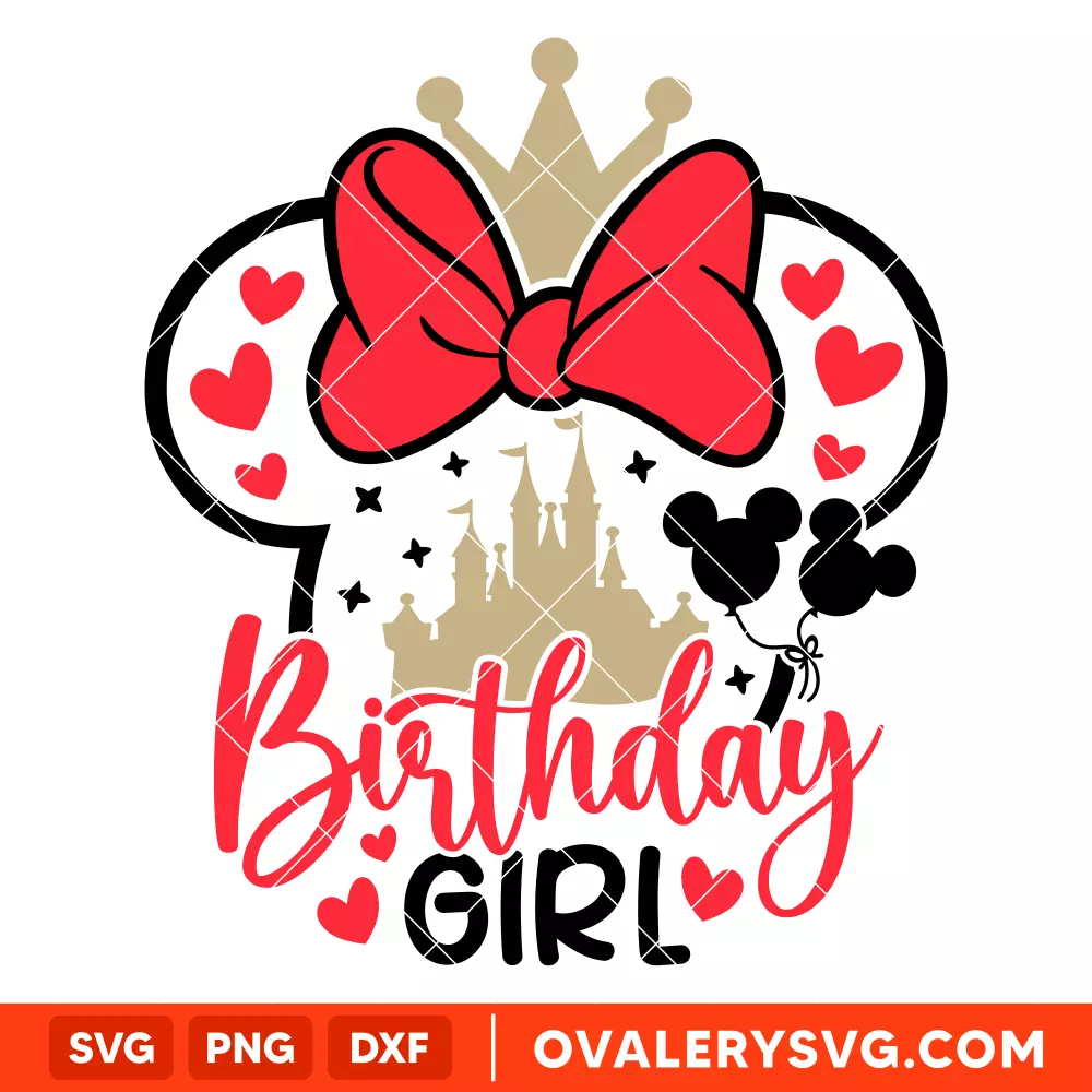 Birthday Girl Minnie SVG, My Birthday SVG, Disney SVG, Cricut, Silhouette SVG PNG Cut File