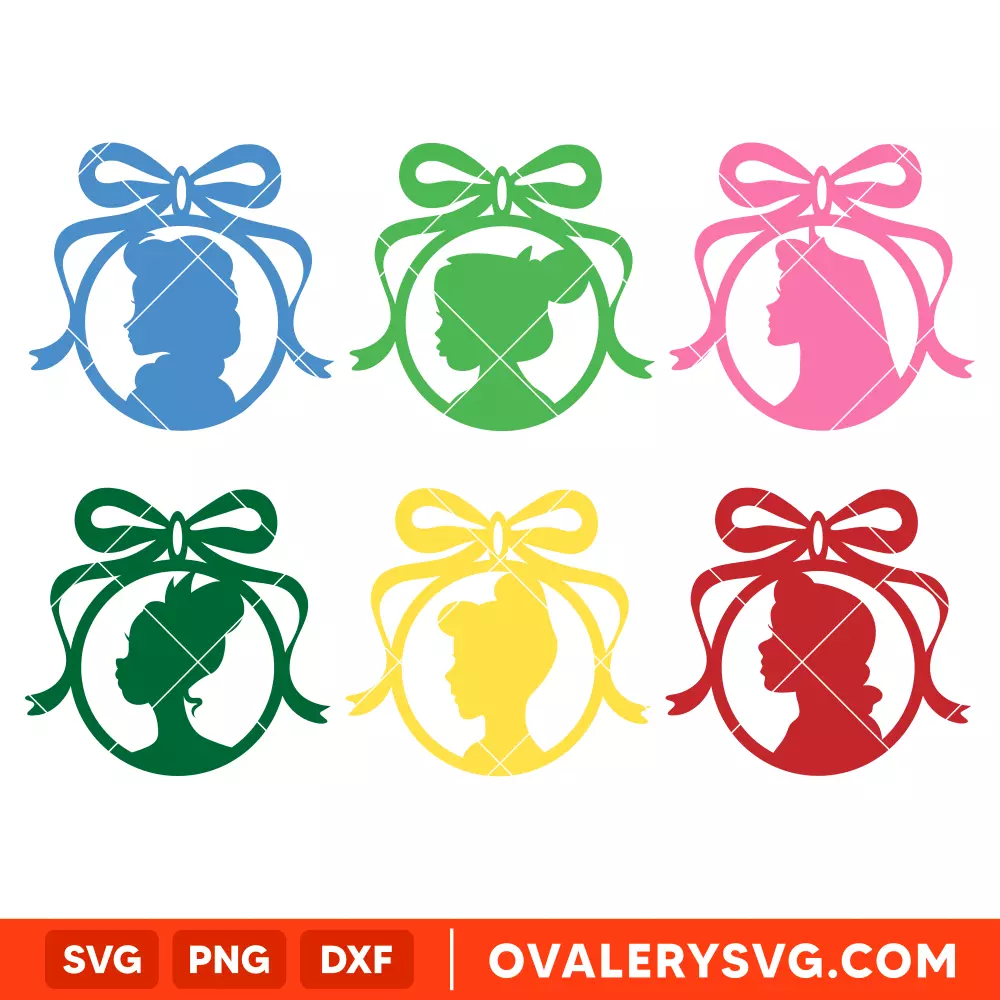 Disney Princesses Balls Svg, Christmas Svg, Disney Svg, Cricut, Silhouette Vector Cut File