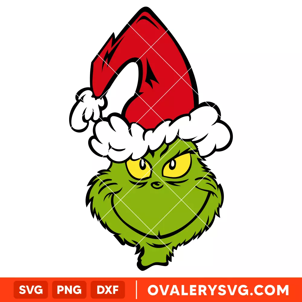 Funny Grinch Face Svg, Christmas Svg, Grinchmas Svg, Cricut, Silhouette Vector Cut File