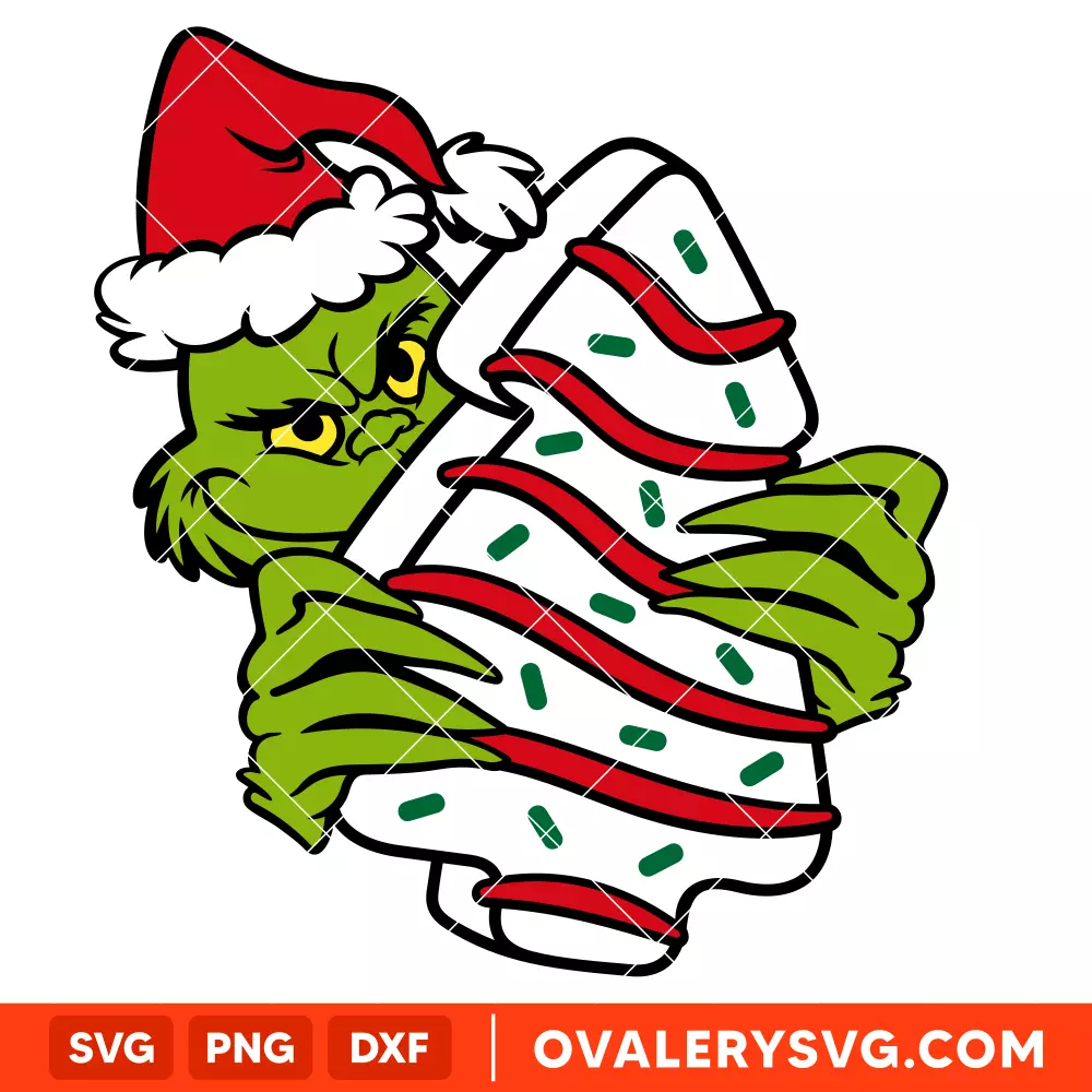 Grinch Face Christmas Tree Cookie Svg, Christmas Svg, Grinchmas Svg, Cricut, Silhouette Vector Cut File