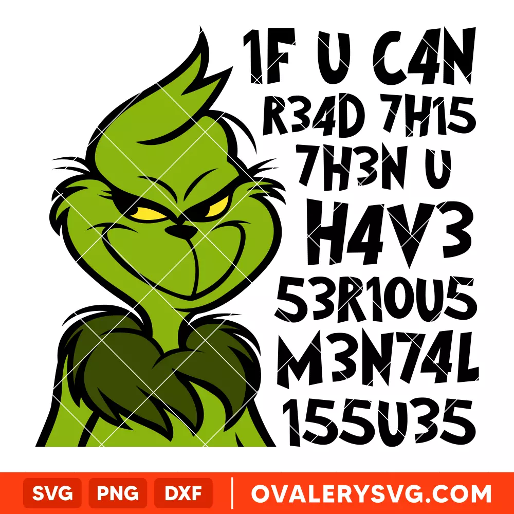 Grinch If You Can Read This Svg, Christmas Svg, Grinchmas Svg, Cricut, Silhouette Vector Cut File