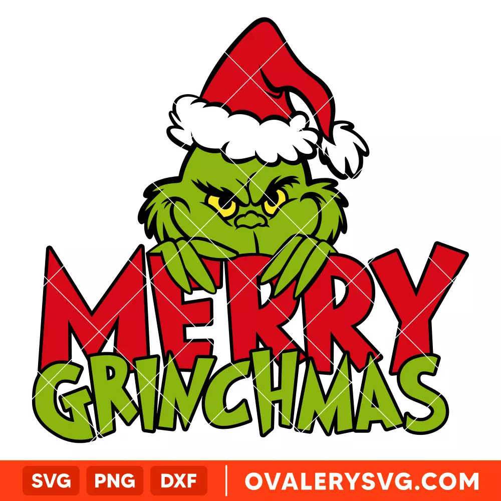 Grinch Merry Grinchmas Svg, Christmas Svg, Grinchmas Svg, Cricut, Silhouette Vector Cut File