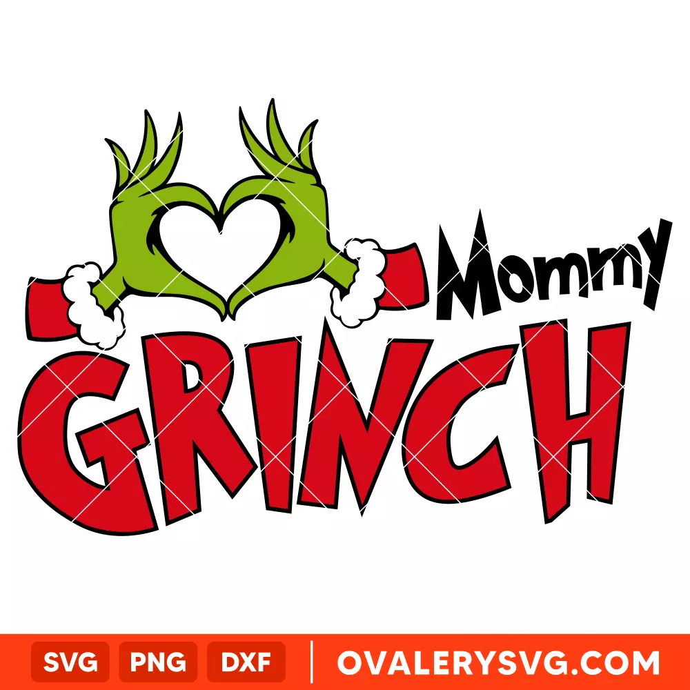 Grinch Mommy Svg, Christmas Svg, Grinch Family Svg, Cricut, Silhouette Vector Cut File