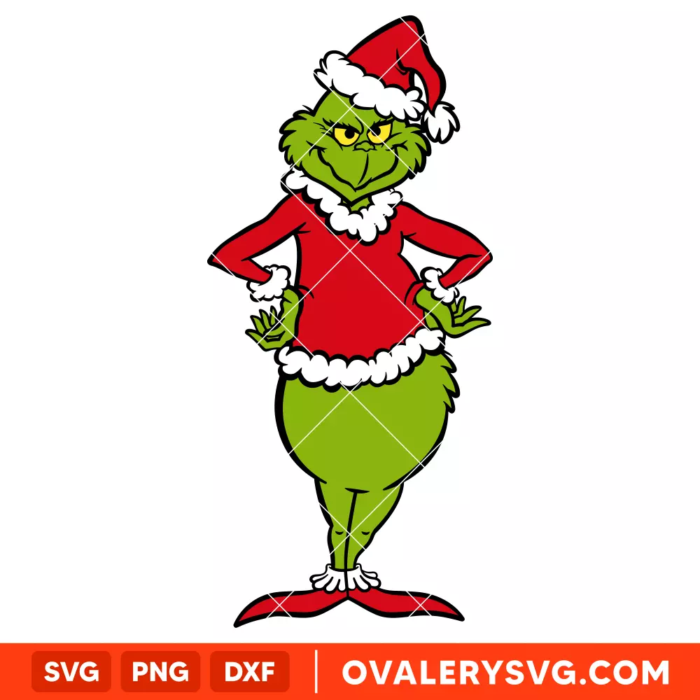 Grinch Standing Svg, Christmas Svg, Grinchmas Svg, Cricut, Silhouette Vector Cut File