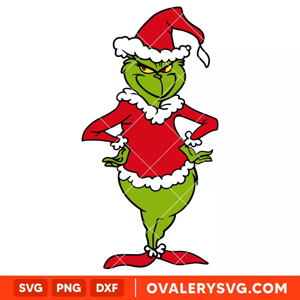 Grinch Standing Svg, Christmas Svg, Grinchmas Svg, Cricut, Silhouette Vector Cut File