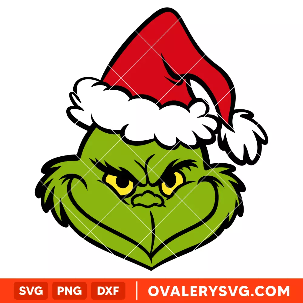 Layered Grinch Face Svg, Christmas Svg, Grinchmas Svg, Cricut, Silhouette Vector Cut File