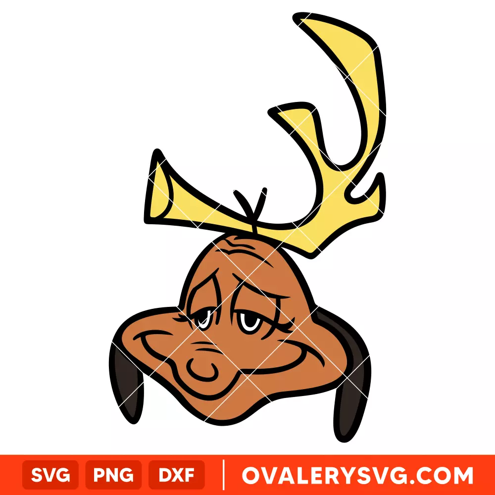 Max From The Grinch Head Svg, Christmas Svg, Grinchmas Svg, Cricut, Silhouette Vector Cut File