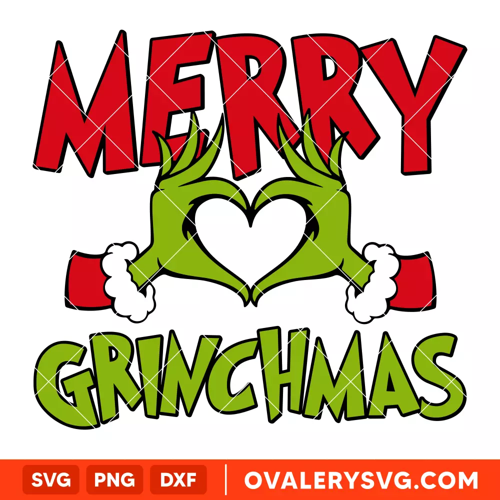 Merry Grinchmas Grinch Hands SVG, Christmas SVG, Grinchmas SVG, Cricut, Silhouette SVG PNG Cut File