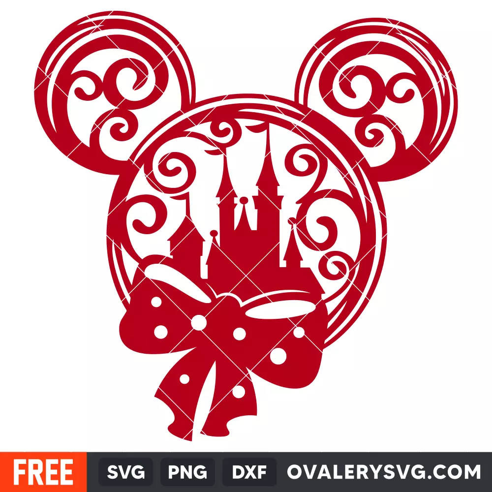 Mickey Mouse Head Christmas Castle Svg, Christmas Svg, Disney Svg, Cricut, Silhouette Vector Cut File