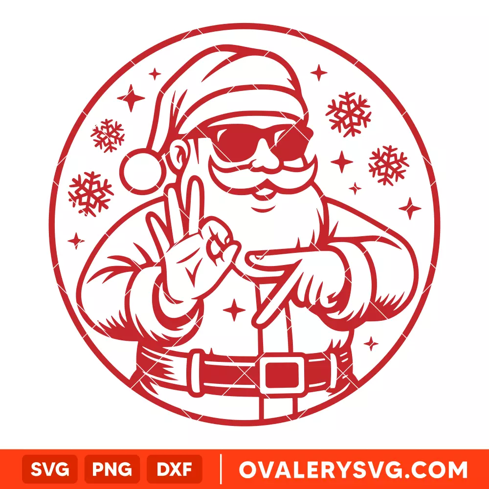 Santa Six Seven Svg, Retro Christmas Svg, Xmas Svg, Cricut, Silhouette Vector Cut File
