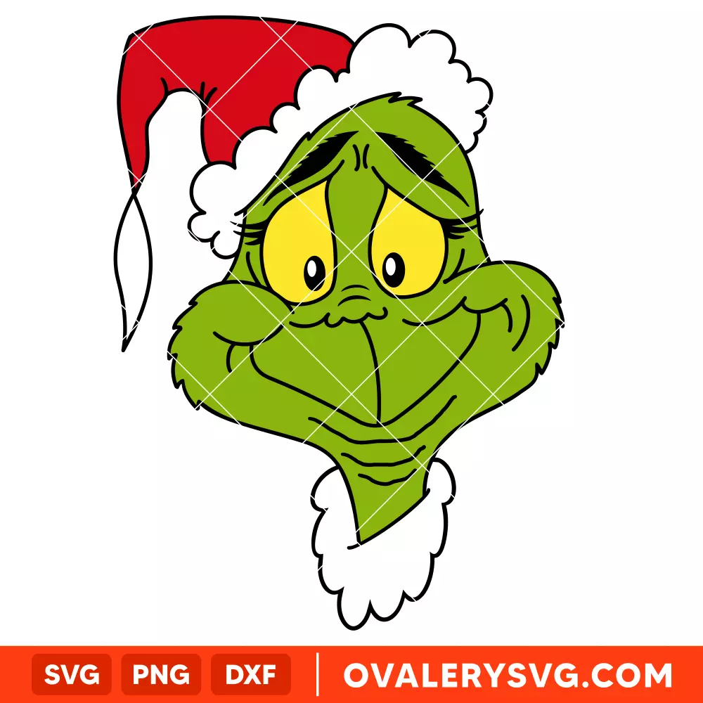 Smiling Grinch Svg, Christmas Svg, Grinchmas Svg, Cricut, Silhouette Vector Cut File