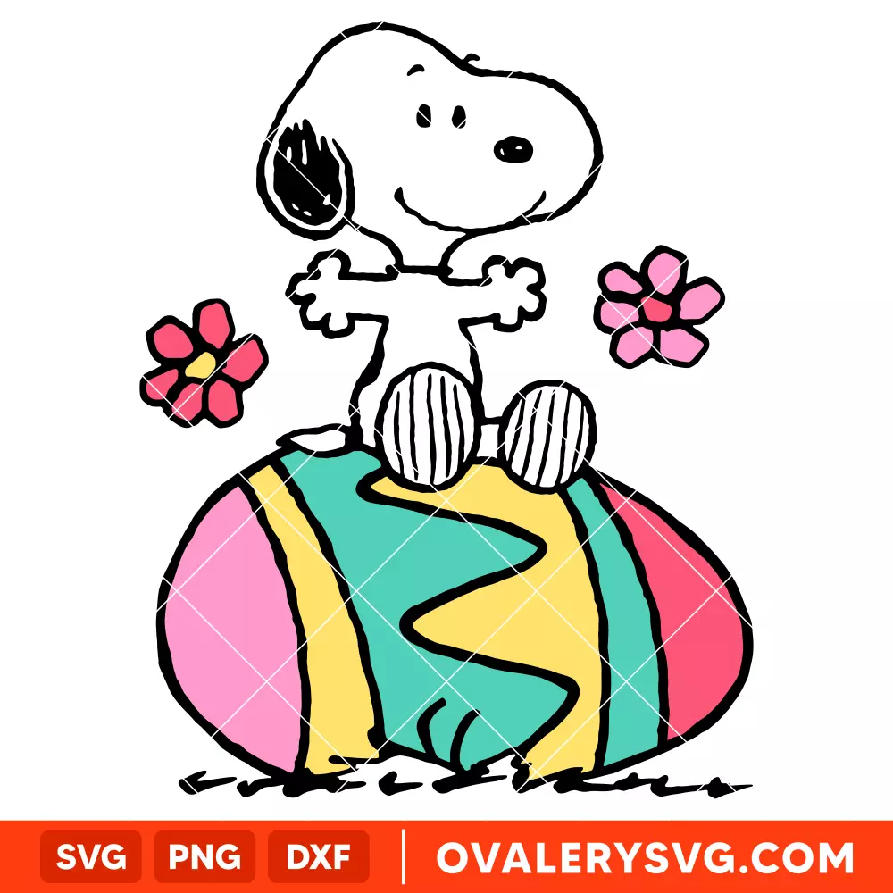 Snoopy on the Easter Egg SVG | Free Disney SVG for Cricut & Silhouette