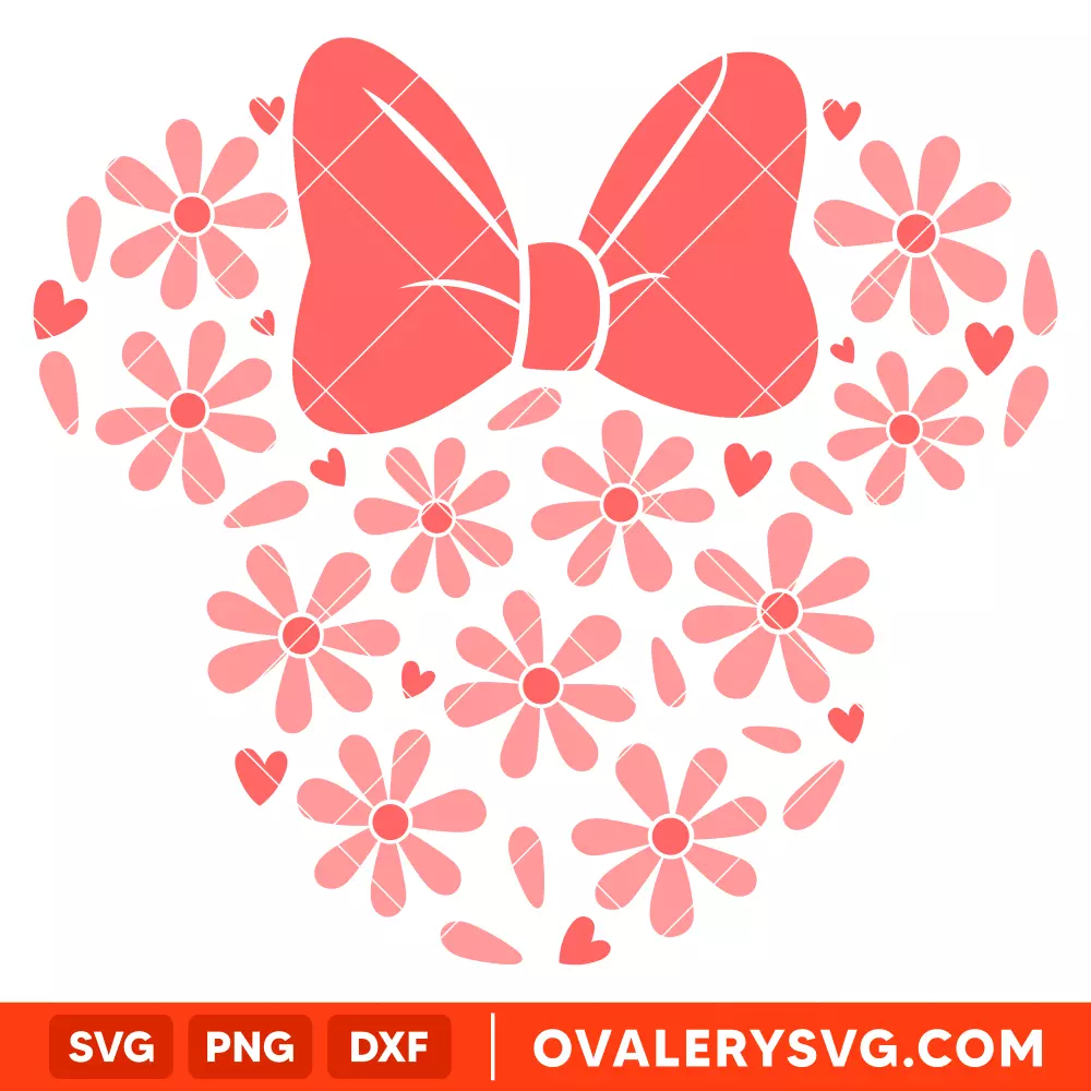 Daisies Minnie Mouse SVG, Summer SVG, Disney SVG, Cricut, Silhouette SVG PNG Cut File