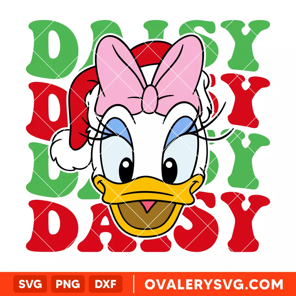 Daisy Christmas SVG, Christmas SVG, Disney Friends SVG, Cricut, Silhouette SVG PNG Cut File