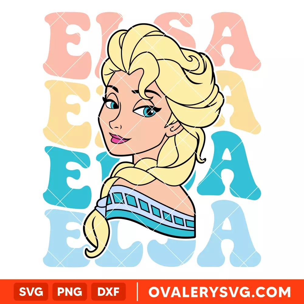 Frozen Elsa SVG, Elsa Anna SVG, Disney Princess SVG, Cricut, Silhouette SVG PNG Cut File