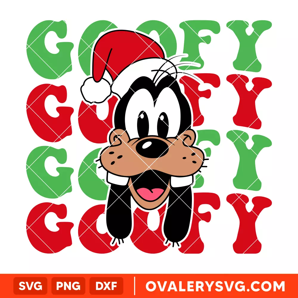 Goofy Christmas SVG, Christmas SVG, Disney Friends SVG, Cricut, Silhouette SVG PNG Cut File