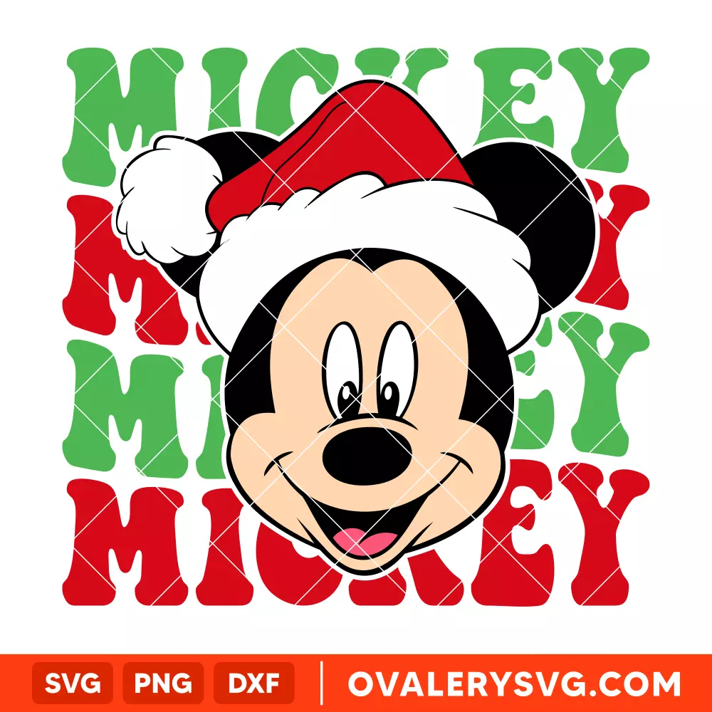 Mickey Christmas SVG, Christmas SVG, Disney Friends SVG, Cricut, Silhouette SVG PNG Cut File